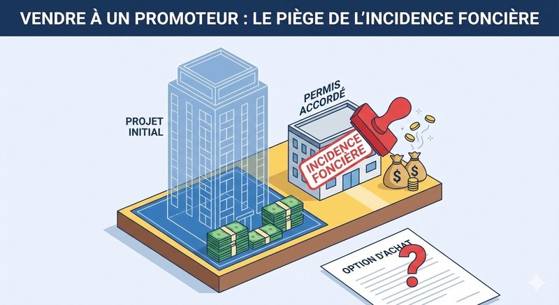 Vendre à un promoteur : option d'achat, incidence foncière et pièges à éviter